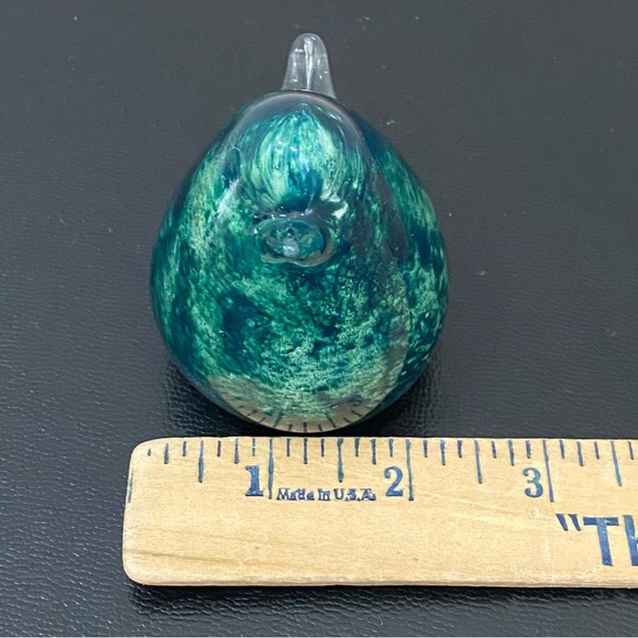 Murano Style Green Swirl Glass Bird Small Art Glass Bird Figurine - Picture 10 of 14